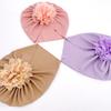 Baby Hat Threaded Bronzing Flower Breathable Newborn Infant Beanie Cap Headwrap Gift for Toddler
