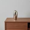 Stainless Steel Vase Mirror Polish Silver Decorative Easy To Clean Simple Arc L