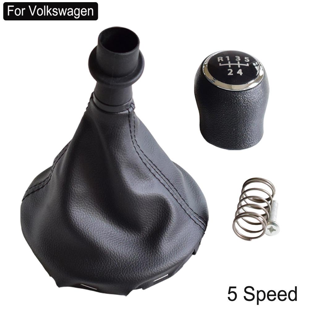 Для VW Transporter Multivan Caravelle T5 2003, 2004, 2005, 2006, 2007, 2008, 2009, 2010, автомобильный 6-скоростной рычаг переключения передач, кожаный ботинок 5 Speed-Black