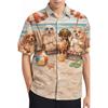 Lustiges Panda Faultier Hawaiihemd Strandparty Druck Herren Kurzarm Knopfleiste Alohahemd für Sommerurlaub & Lustige Partys