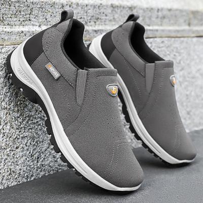 Shoes Men's Spring New Large-size Men's Shoes Solid Color Versatile Elderly Shoes Soft-soled Korean Version of Walking Casual Shoes