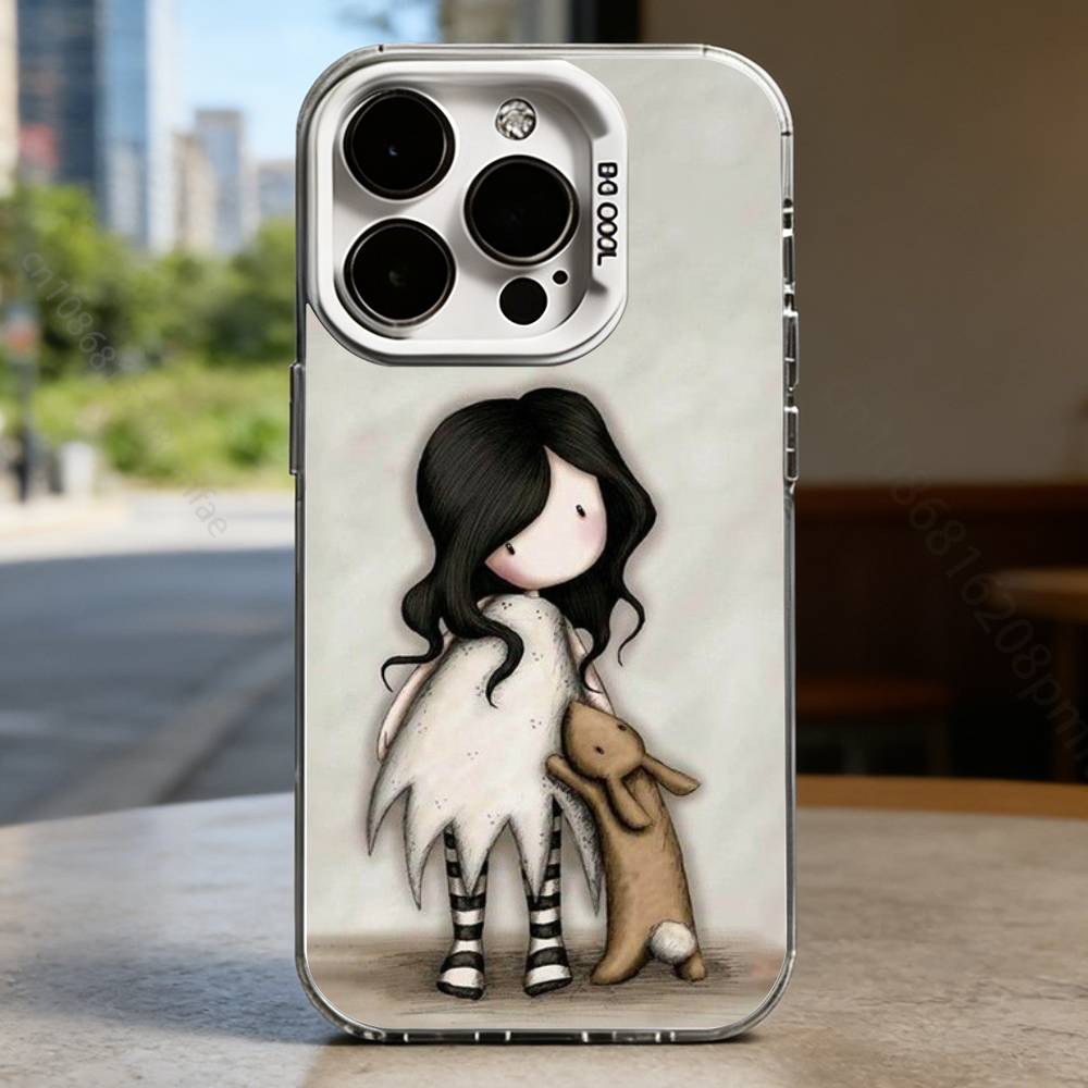 

Cute S-Santoro G-Gorjuss Case for iPhone17 16 15 14 13 12 11 Pro Max Plus Air 16E X XR XS Max Hard Shockproof Bumper Cover iPhone13