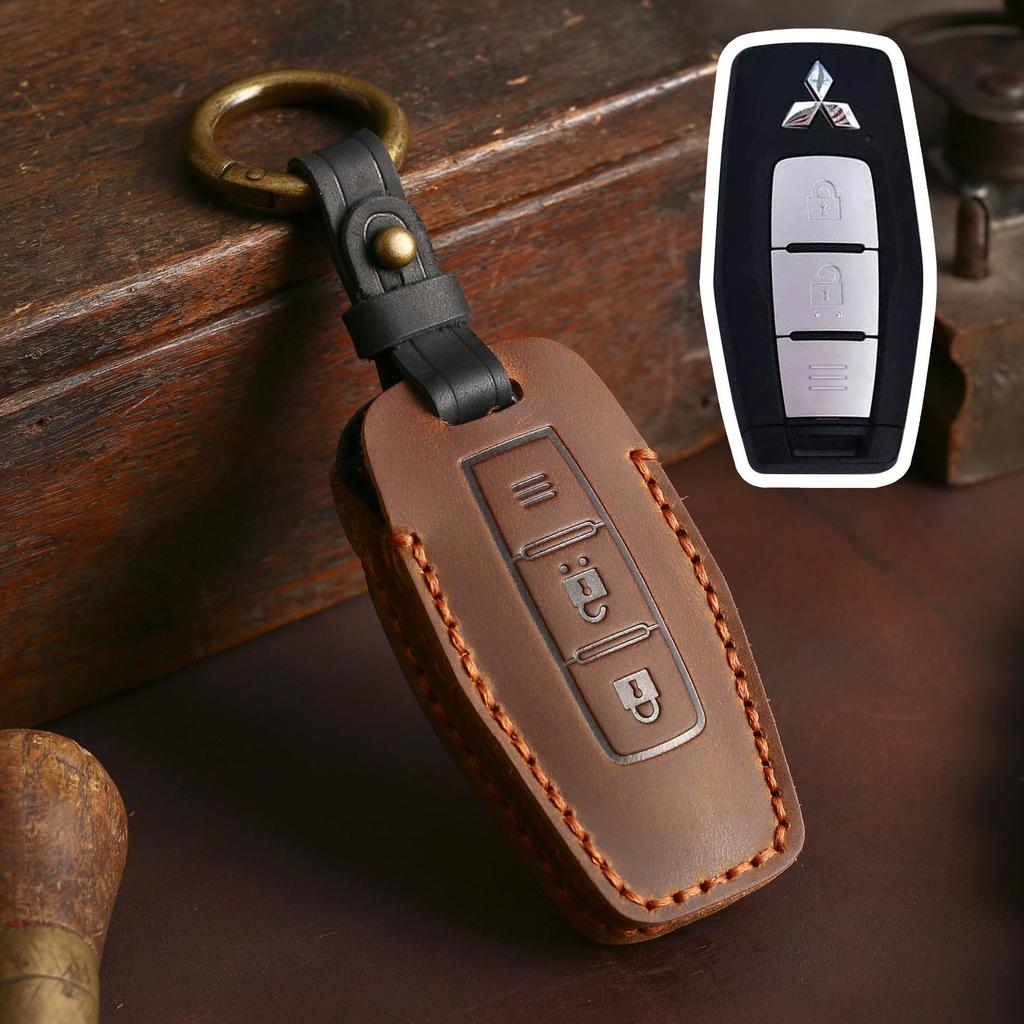 Suitable for 2023 new GAC-Mitsubishi Outlander key cover keychain leather retro key protection bag