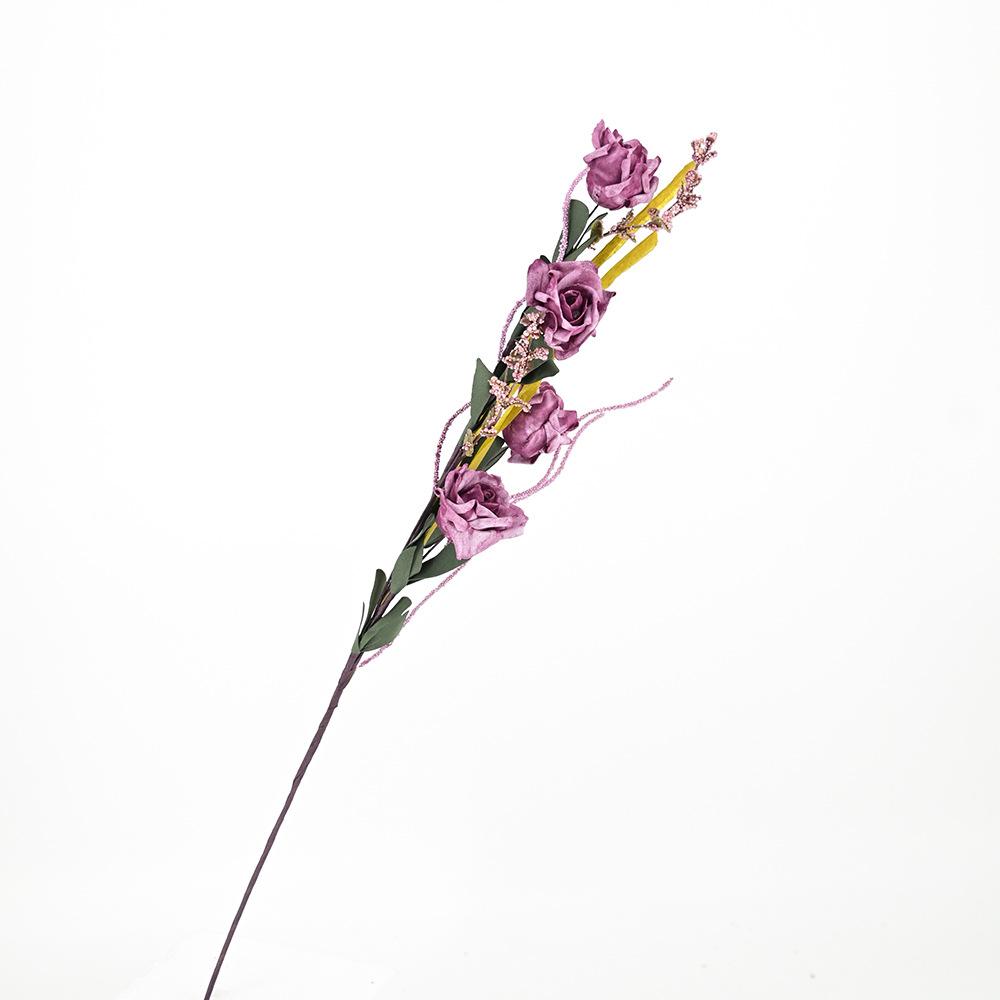 

Высококачественная 4-головая роза из пенополиэтилена, одиночный искусственный цветок, украшение для дома, украшение для гостиной, искусственная цветочная композиция для обеденного стола бордовый