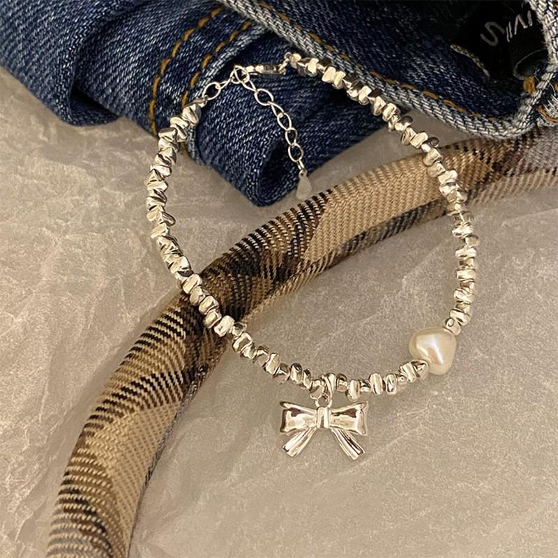 Korean Pearl & Sterling Silver Beaded Bracelet: Non-Fading, Summer Women's High-End Jewelry.