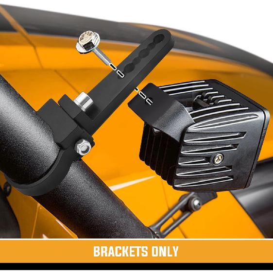 Wsays 1.75''  Side Roll Cage Bull Bar Clamps LED Light Mount Bracket Compatible With Ranger RZR Ace General Fit Arctic Cat YXZ Teryx ATV UTV