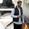 Arashiyama Men's Winter Down Vest, Riding Jacket Style, Warm Stand Collar, Loose Fit, Available in Multiple Colors, Golf Inner Down