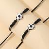 Matching Friendship Braided Soccer Bracelets for Couples Birthday Gifts for Him Her Adjustable Braided Jewelry
