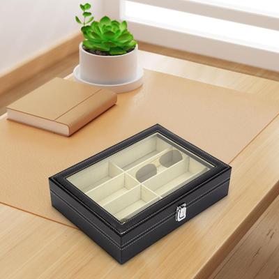 Organizér na sluneční brýle z PU kůže, Pouzdro na brýle, Úložný box na brýle Sluneční brýle