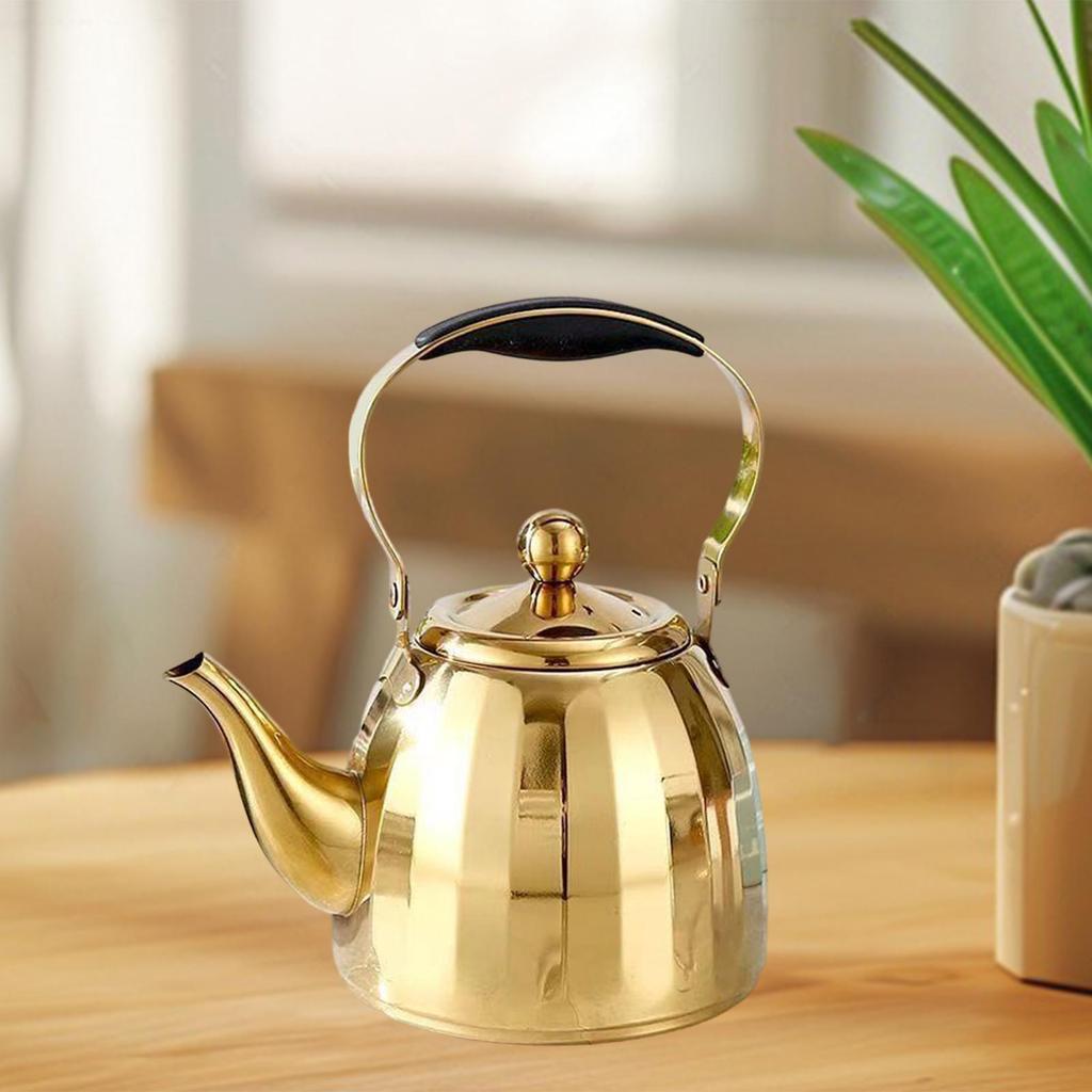Stainless Steel Tea Kettle with Strainer Durable Teapot Cookware for Daily Use and Rapid Boiling