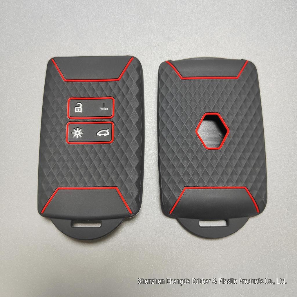 Renault Key Case: Honeycomb Pattern Silicone Bag for Koleos/Fenglang/Fengdu - Anti-Fall Remote Protection