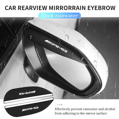 2pcs Car Rearview Mirror Rain Rainy Shield Guard Rain Eyebrows For Mercedes Benz AMG W204 W205 W203 W211 W201 W210 W108 W124