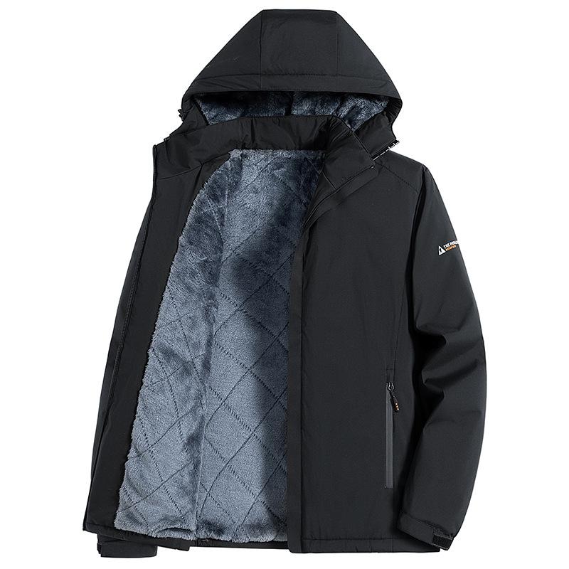New Handsome Jacket Men's Winter Velvet Thickened Windproof Jacket Youth