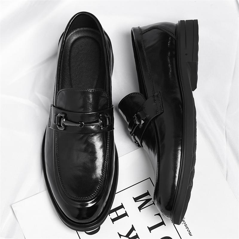 Fashion Fashion Men Business Casual Shoes Handmade Leather Loafers Comfortable Man Slip on Shoes Leisure Walk Driving Footwear Moccasins
