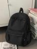 Unisex Minimalistischer Nylon-Rucksack für Studenten - Vielseitige Unifarbe für Schule und Freizeit