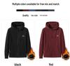 Men's Woodpecker Plus Red Knit Velvet Hoodie Jacket - Plus Size, Thin Fleece, Autumn/Winter Sports Cardigan