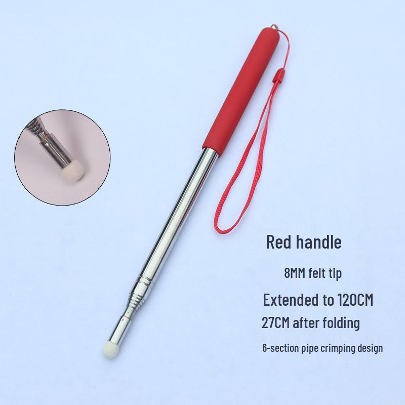 1.2m Retractable Stainless Steel Teaching Pointer with Lanyard for Electronic Whiteboards