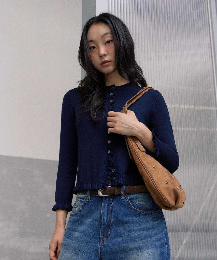 Haveawhale Maro Stud Suede Bag (Be)