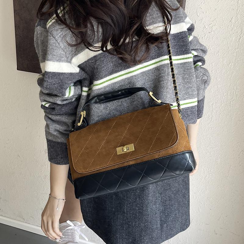 Large Capacity Bag Women's Autumn New Casual Chain Messenger Bag Portable Commuter Tote Bag