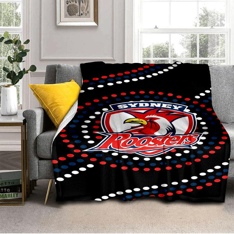 Sydney Roosters Team Spirit Blanket Suitable for Sofas, Beds, Offices, And Camping - Perfect Gift for Halloween Christmas