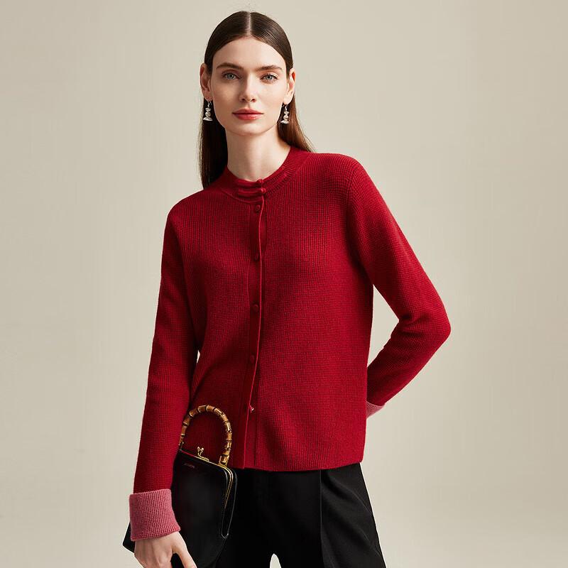 Women's Chinese Style Cashmere Stand-Collar Cardigan