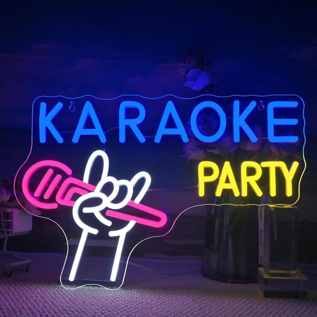 Dimmable Neon Light Sign for Karaoke Night and Party Décor