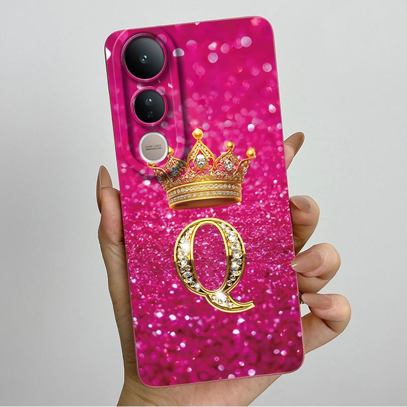 For Vivo V50 Lite 5G Case Luxury Letters Couple Silicone Soft Phone Cases For Vivo V50 V50Lite 5G Camera Protection Back Cover