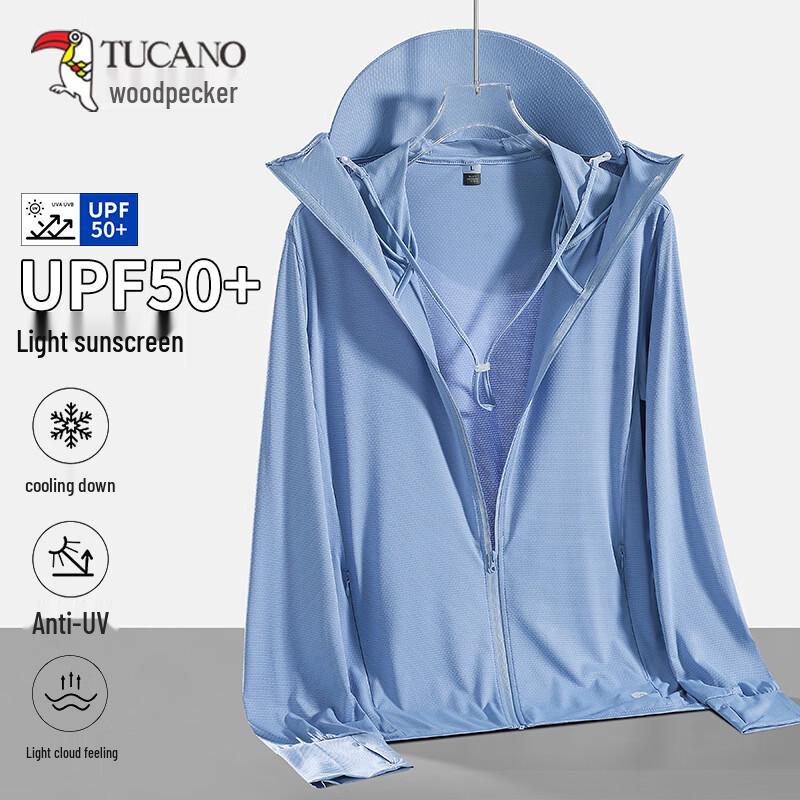 TUCANO Men s Ice Silk Quick-Dry UPF50+ Sun Protection Hooded Jacket M