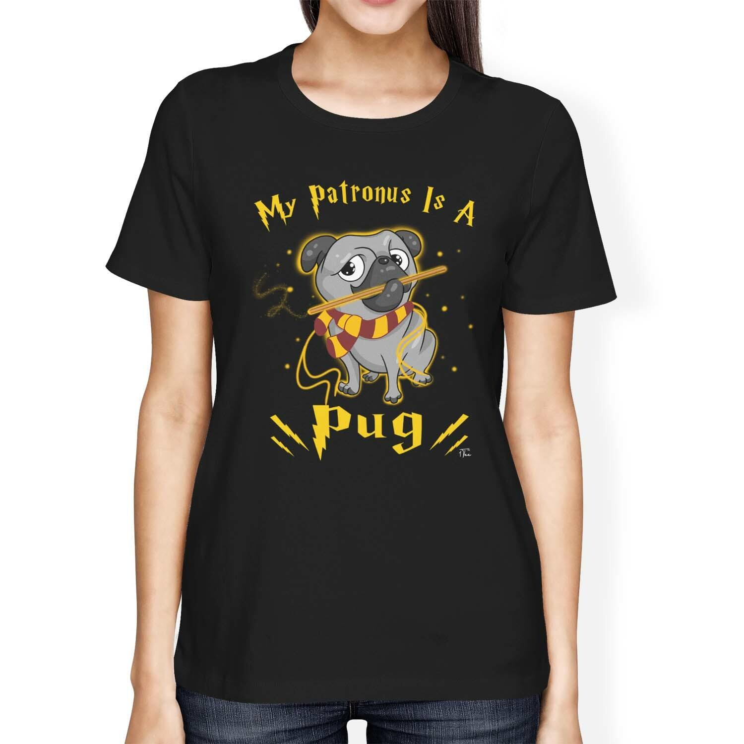 1Tee Womens Loose Fit My Patronus Is A Pug Dog T-Shirt XXXL