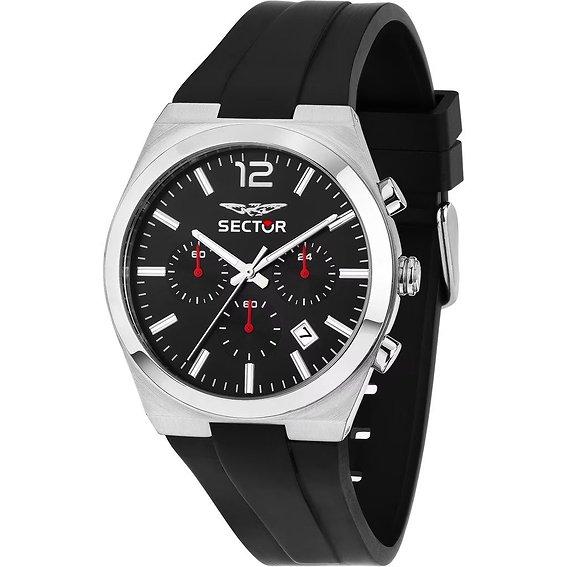 Sector C300 Chronograph Plastic Strap Silver Dial Quartz R3271301001 Men's Watch