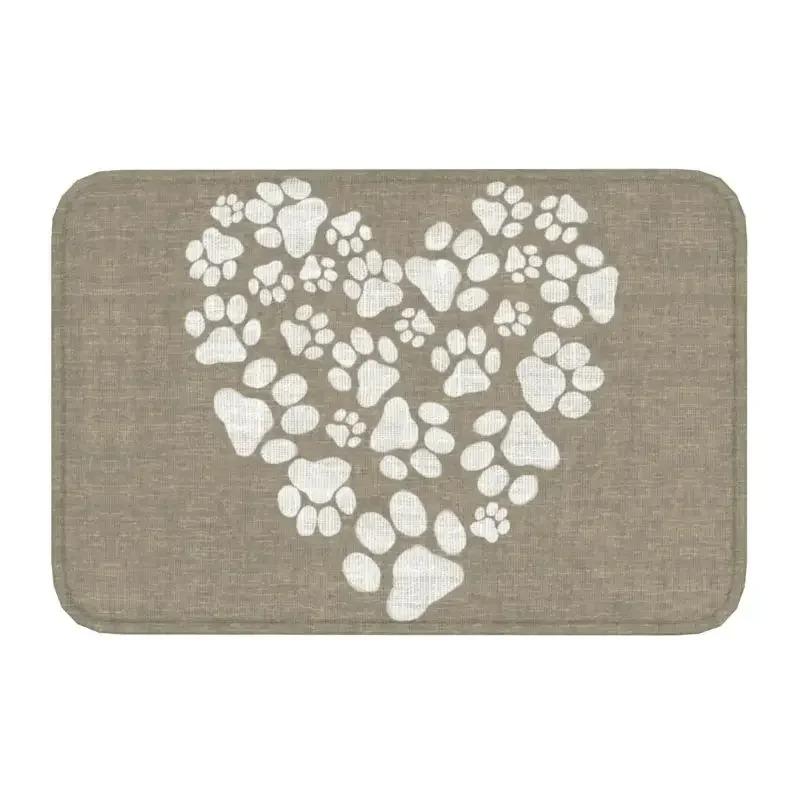 Colorful Dog Paw Pattern Welcome Entrance Door Mat Non Slip Rugs for Bedroom Decor Home Living Room Decoration Kitchen Floor Mat