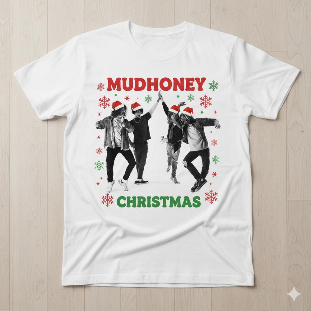 

Merry Christmas Mudhoney Band White Shirt Full size S-5XL AD752 Unisex T-Shirt XXL