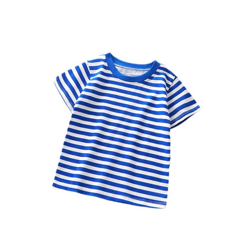 New Style Kids' Pure Cotton Short-Sleeve T-Shirt for Boys and Girls - Summer Baby Layering Shirt