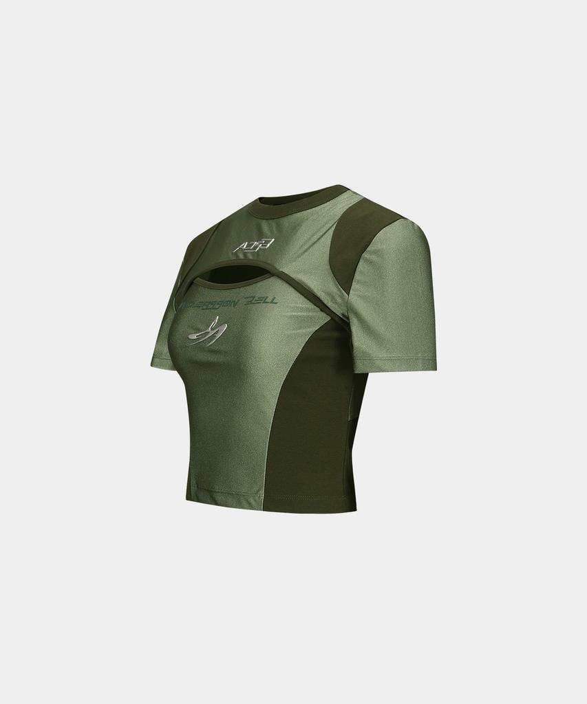 ADSB ANDERSSON BELL (Essential Cutout Racing T-Shirt Atb1097W(Khaki)