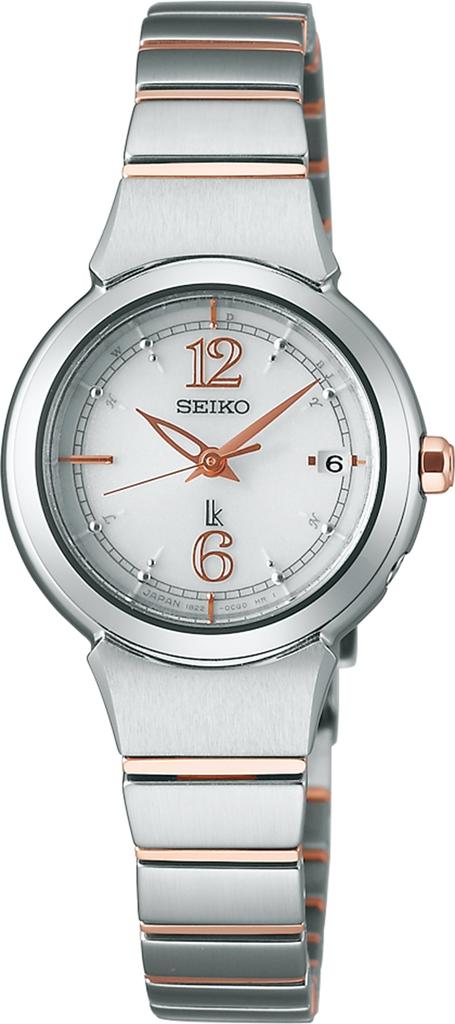 Seiko Watch Lucia Solar Watch with Sapphire SSVW051 Radio-Controlled Crystal, Gold,