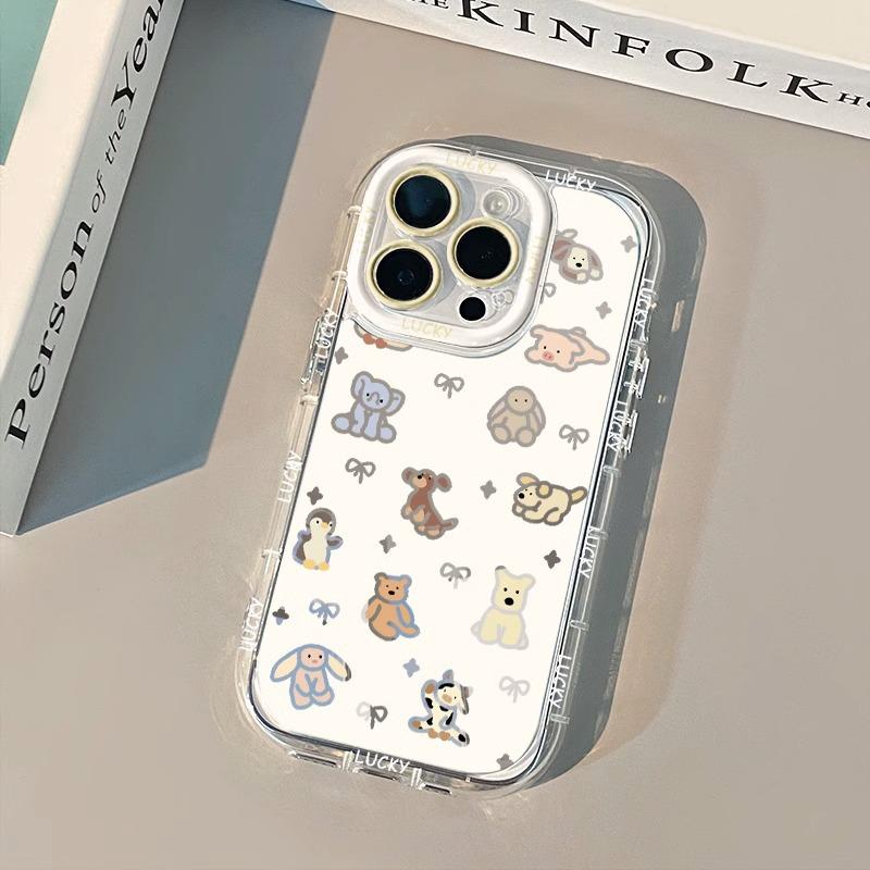 

Hollow Animal Paradise for Apple 16 Promax Phone Case 14 Cream Mirror 15 Cartoon 13 Anti-fall 12 For iPhone 13mini