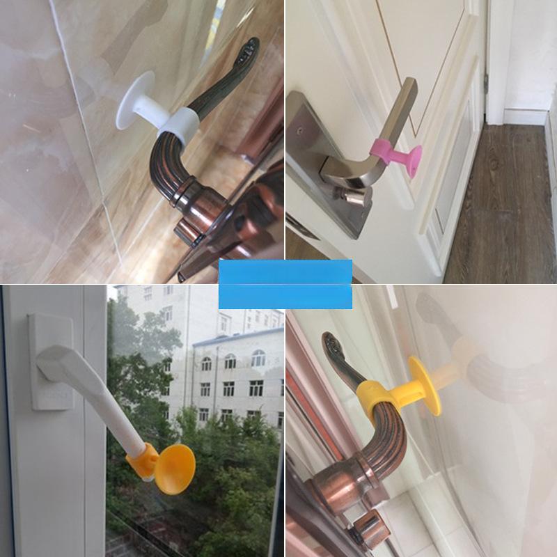 2 pezzi Nessuna collisione di pugni in silicone Porta Aspirazione Bagno Porta Tocca Gomma Fermaporta Maniglia Porta Bagno Multifunzionale Ponte Rotto Finestra Aspirazione