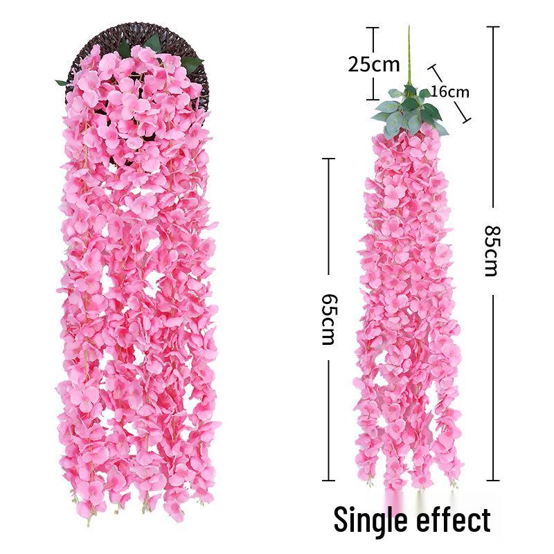 Artificial Wisteria Hydrangea Orchid String for Home Ceiling Decoration