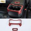 Red Carbon ABS Rear Armrest Cup Holder Panel Trim Fit For Jeep Wrangler JL 18-22