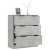 Sideboard Concrete Gray 60 x 30 x 70 cm Particleboard