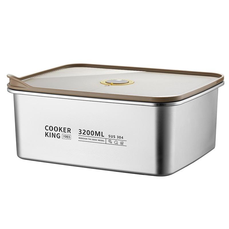 COOKER KING Food Storage Container Stainless Steel Camping Lunch Box Fruit Bento Box Refrigerator Freezer Sealed Storage Box
