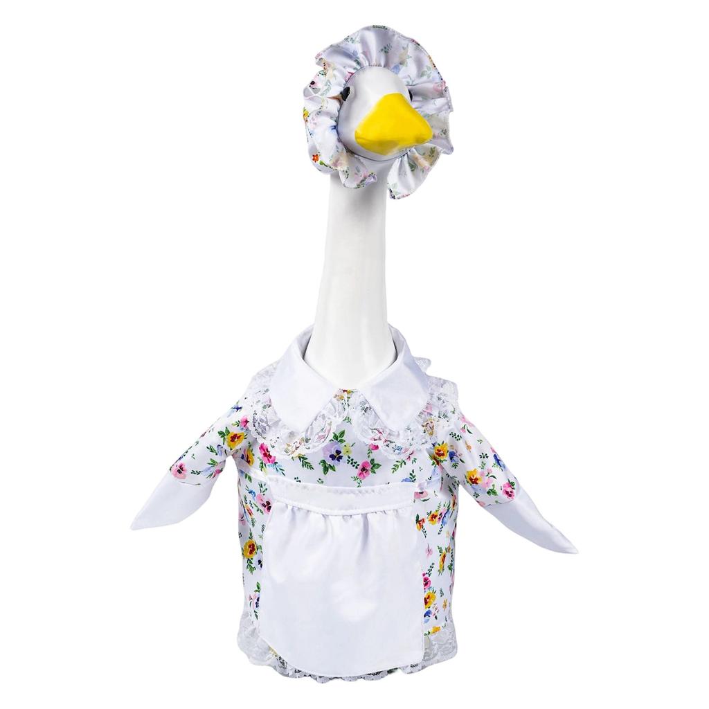 Lovely Spring Geese Dress 23inch Geese Statue Outfit For Porch Decoration Cartoon Easter Celebration Accessory