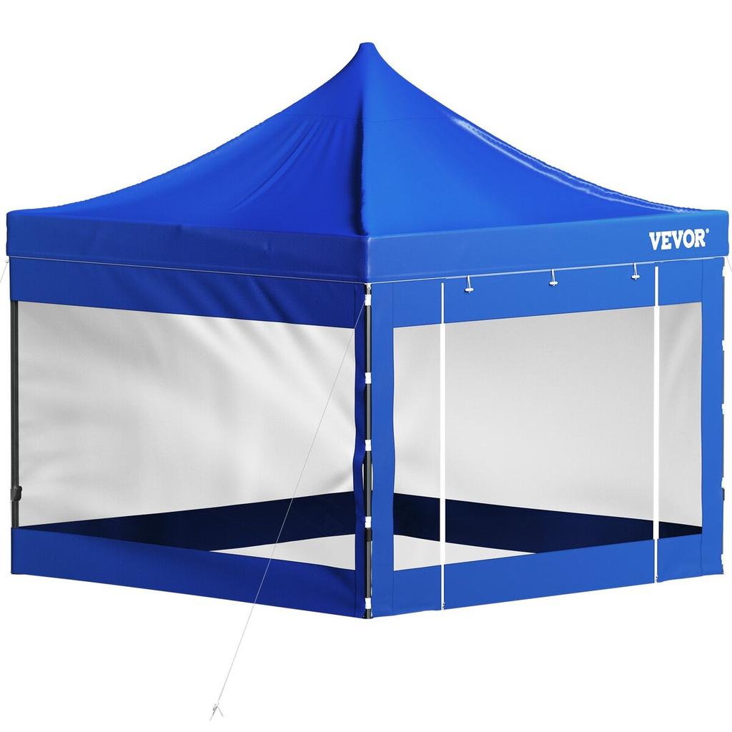 10 X 10 FT Pop Up Canopy Tent, Outdoor Patio Gazebo Tent with Removable Sidewalls and Wheeled Bag, UV Resistant Waterproof Instant Gazebo Shelter for
