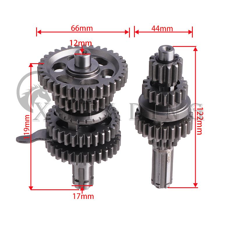 3+1 Tranmission Main Counter Shaft with Reverse (3 forward + 1 reverse gear) for 50cc-110cc Engine ATV Quad Bike Accessories