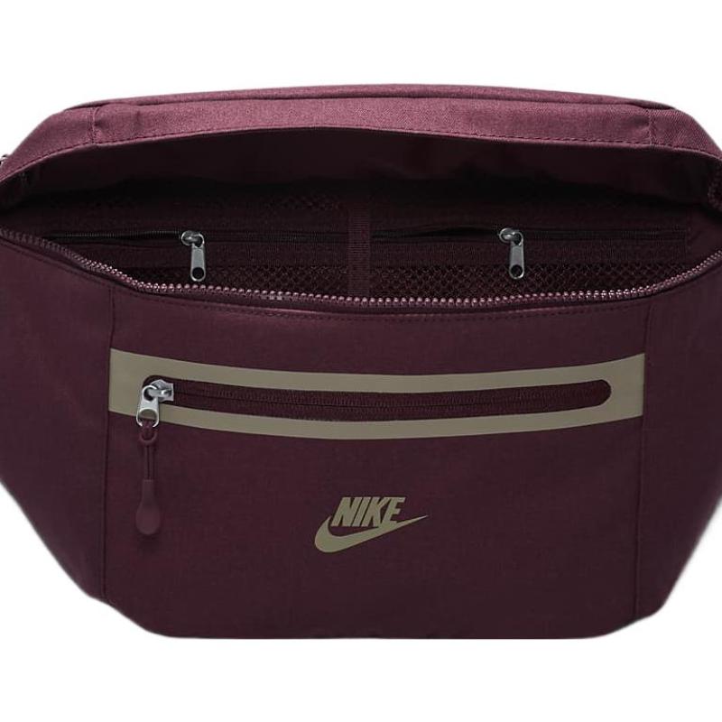 Nike ELEMENTAL Fabric One Shoulder Crossbody Fanny Pack Regular Unisex Night Brown Red/Khaki Casual DN2556-681