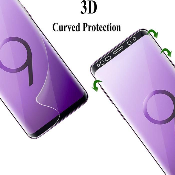 Film de protection - VCOMP - Pack de 3 - PET Transparent - Pour Samsung Galaxy S9 5.8" - Installation adhésive