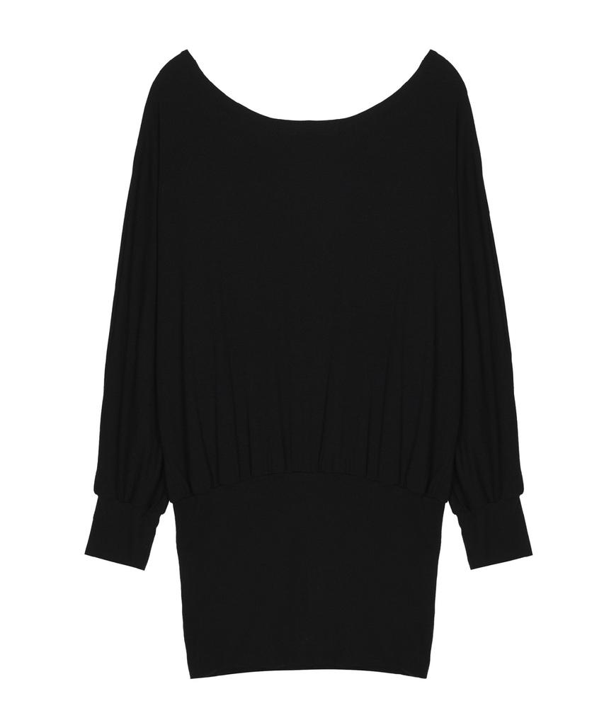 Nigaennikol Asymmetric Off Shoulder Dress_Black