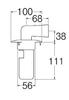SANEI Washing Machine Drain Trap for VU Pipe, Nominal 50, JH550-50