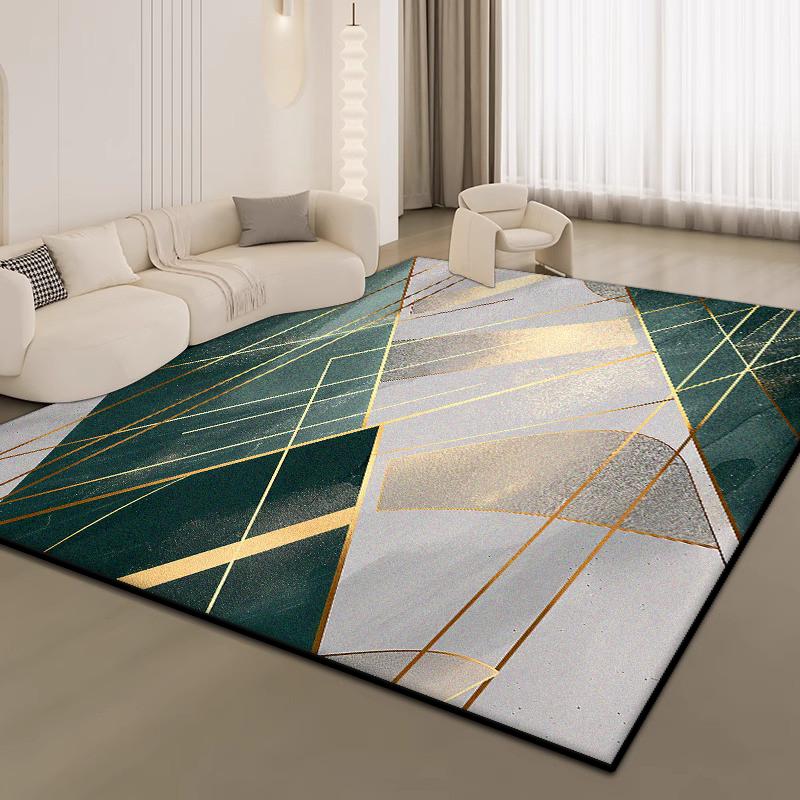 

Nordic Geometric Gold Strip Carpet Plush Foldable Large Area Rugs for Living Room Bedroom Sofa Side Tatami Floor Mat Decor 60x90cm