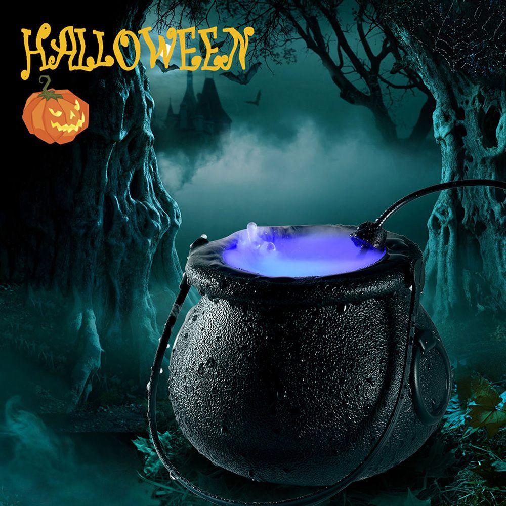 Fogger Fog Machine Party Prop Light LED Witch Pot Halloween Decoration Smoke Machine Fog Maker